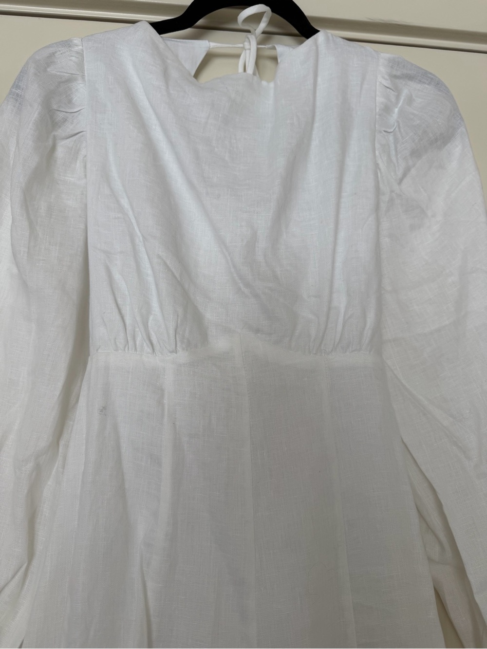DISSH White Long Sleeve Maxi Dress with Tie Back - Picture 3 of 8